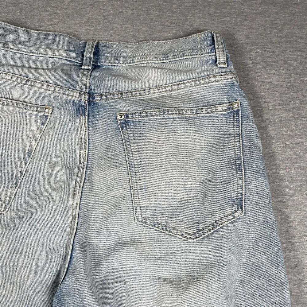 H&M Jeans Mens 29x32 Blue Light Wash Baggy Wide-Leg Relaxed Zip Fly Skater Y2K